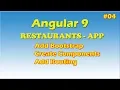 Angular 9 projects Restaurants Application in angular add bootstrap create components add routing