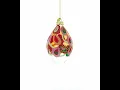 Paisley Design Teardrop Glass Christmas Ornament CC-1358
