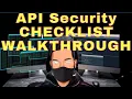 API Security Checklist for Audit and Penetration Testing Web API Security Testing Guidelines