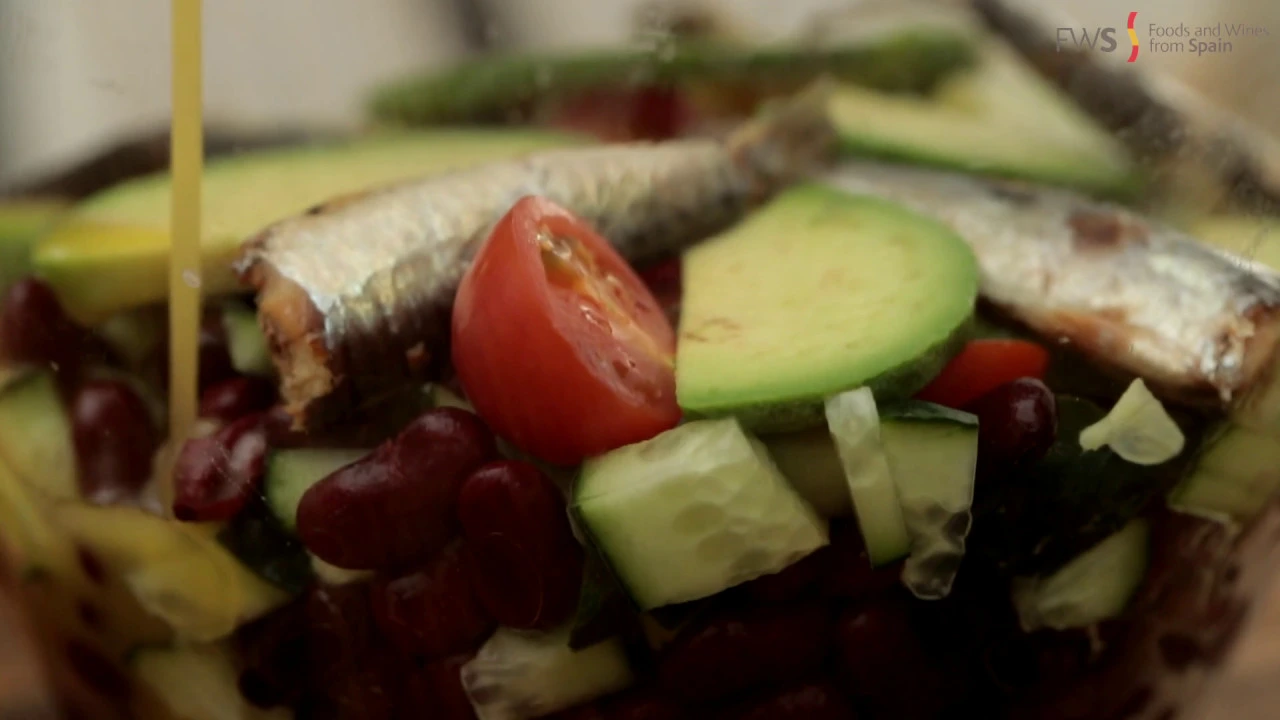 Recipe: Black bean, avocado anda baby sardines salad