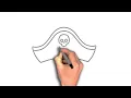 Pirate hat drawing image Pirate Hat - Minimal Single-Line Drawing