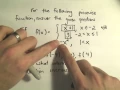 Evaluating Piecewise Defined Functions