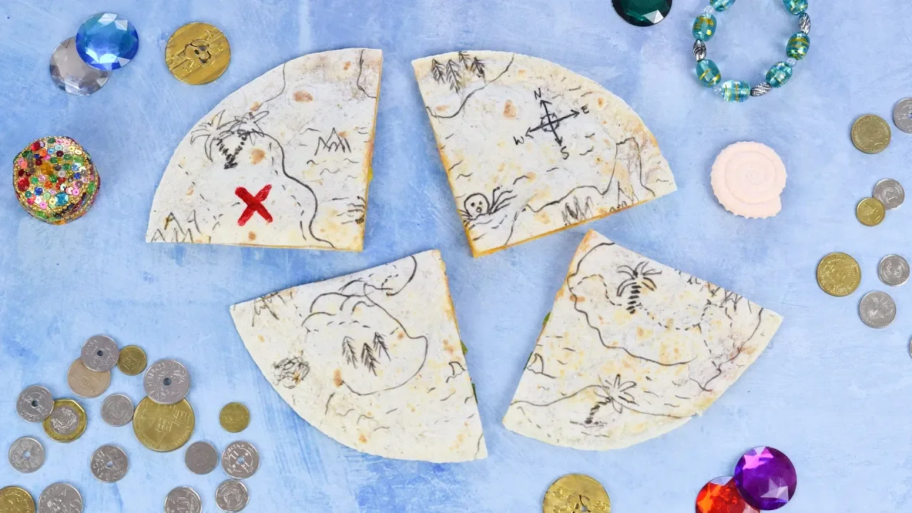 Fun Edible Pirate Map Quesadillas Recipe