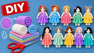 No Pattern, No Stuffing! ❤ Cute Little Doll from a Soft Towel 🌺 EASY!