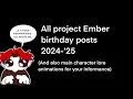 Lagu All project Ember Character birthday posts 