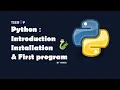 Python Full Course 2026 Introduction Installation First Program