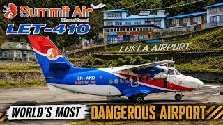LET-410 Cockpit in and out of Lukla Nepal with Summit Air