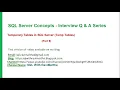 Temporary tables in SQL Server Temp Tables in SQL Local Temp Table Global Temp Table