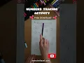 Number Tracing Activity Number Worksheets Math Activities Tracing Worksheets