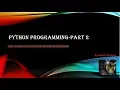 Python programming-Part 2 List Tuple Dictionaries set In replication define a function sorting