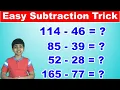 Easy Subtraction Trick Easy and fast way to learn Math Tips and Tricks