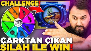 ÇARKTAN ÇIKAN SİLAH İLE WİN ALMA CHALLENGE!! | PUBG Mobile