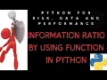 Information ratio by using Function in Python