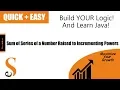 Java Sum of Series of a Number Raised to Incrementing Powers