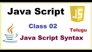 How to write java Script Syntax in Telugu Java Script Syntax VLR Training Class 02