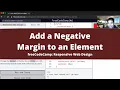 Add a Negative Margin to an Element Basic CSS freeCodeCamp tutorial
