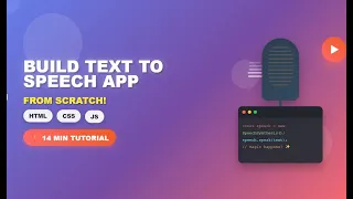 Build a Professional Text-to-Speech Web App in 14 Minutes HTML CSS JavaScript Tutorial 2025