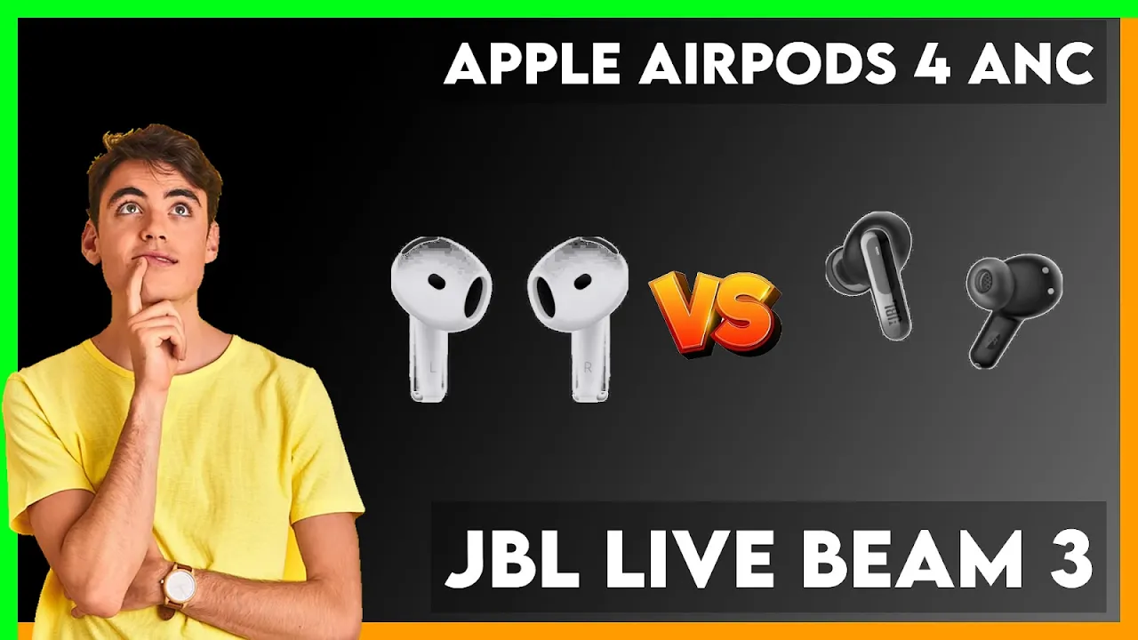 Outline Video Apple AirPods 4 ANC vs JBL Live Beam 3 Comparison