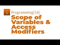Java Programming 16 Scope Of Variables And Access Modifiers