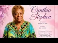Cynthia Stephen Sunday July 12th 2026 3 00 p m