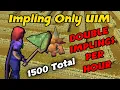 1500 Total DOUBLES Dragon Implings Per Hour - Impling Only UIM