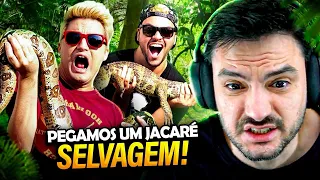 IRMÃOS NETO COM JACARÉ E COBRA GIGANTES!
