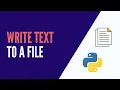 Python - How to Write to a File in 3 minutes
