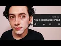 reading hate comments while doing pennywise makeup