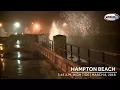 Splash-over minor flooding at Hampton Beach during high tide