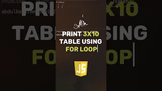 Print multiplication table using for loop in javascript Interview Questions Algorithm