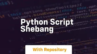 python script shebang