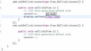 Android Application Development Tutorial 10 Using setText method for our button