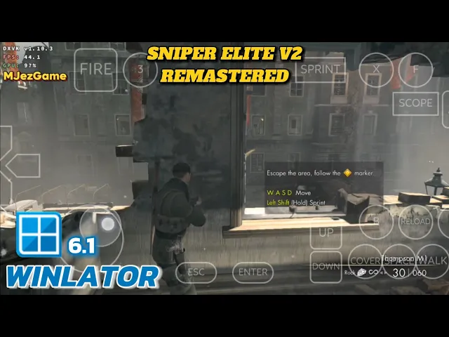 Winlator - Gameplay Sniper Elite V2 Remastered - Windows