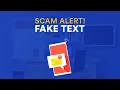 Scam Alert Fake Texts