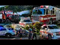 Nesconset FD Motor Vehicle Accident Heavy Rescue 9 and Brush 4 Response