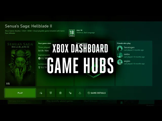 A first look at the new Xbox Game Hubs feature