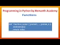 35 Functions in Python by Hemanth Academy