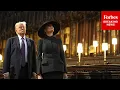 Download Lagu The Trumps Visit St. George's Chapel, Lay Wreath On Queen Elizabeth's Grave