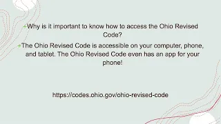 How To The Ohio Revised Code