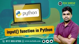 input function in Python Python Programming Tutorial TechidZ by Srinivas Garapati