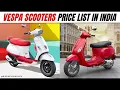 2023 Vespa Scooters Price List in India