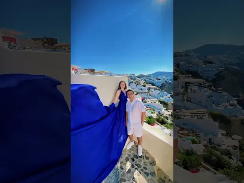 Santorini FlyingDress Photoshoot in Oia #shorts