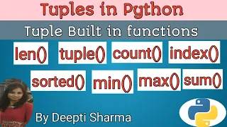 Tuple built in functions Tuples in Python Python Tuple Tutorial Python Tutorial for Beginners