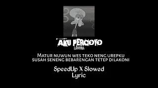 matur nuwun wes teko neng urepku aku percoyo lavora lyrics speedup x slowed 