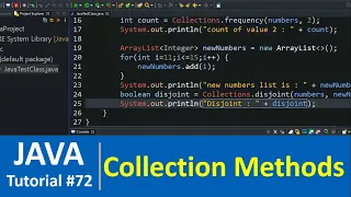 Java Tutorial - Frequency Disjoint Min Max Methods in Java Collections
