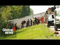 Download Lagu Tour bus rolls on New York interstate, killing 5 people