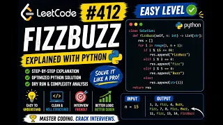 LeetCode 412 - FizzBuzz Python Tutorial Easy Problem