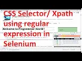 How to take CSS using regular expression in Selenium