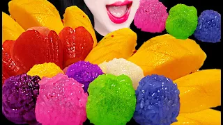 ASMR RAINBOW MANGO STICKY RICE 레인보우 망고 스티키 라이스 먹방 MUKBANG, EATING