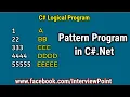 Number Pattern Program - 3 C Interview Pattern Program By D K Gautam